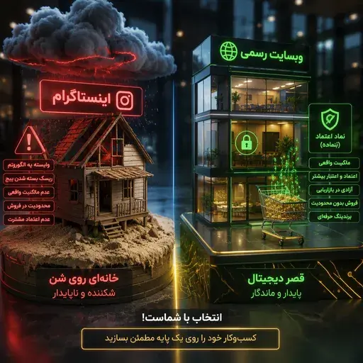 مقایسه امنیت و بازدهی فروشگاه اینستاگرامی با وبسایت اختصاصی